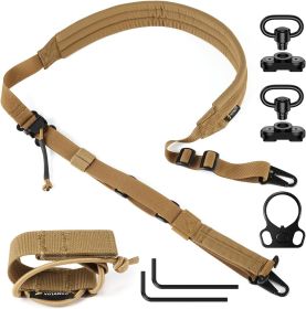 QD Sling 2 Point Sling Quick Adjust Gun Sling With HK Hook Soft Shoulder Pad Sling, Rifle Sling For Hunting Tactical Strap