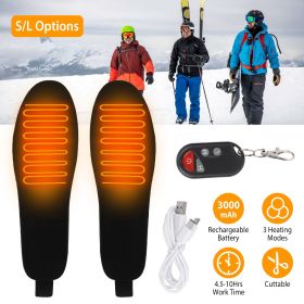 Heated Insoles Electric Heated Foot Warmer 3000mAh Rechargeable Battery Powered Trimmable Heated Shoe Insoles for Men Women Hunting Skiing Fishing