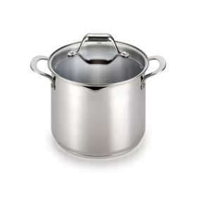 6qt Stock Pot with Lid, Simply Cook Stainless Steel Cookware